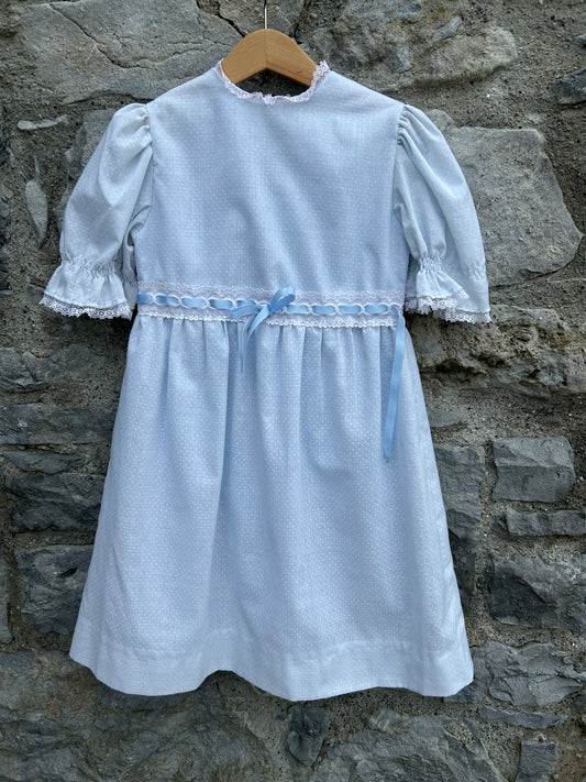 80s blue spotty dress  5-6y (110-116cm)