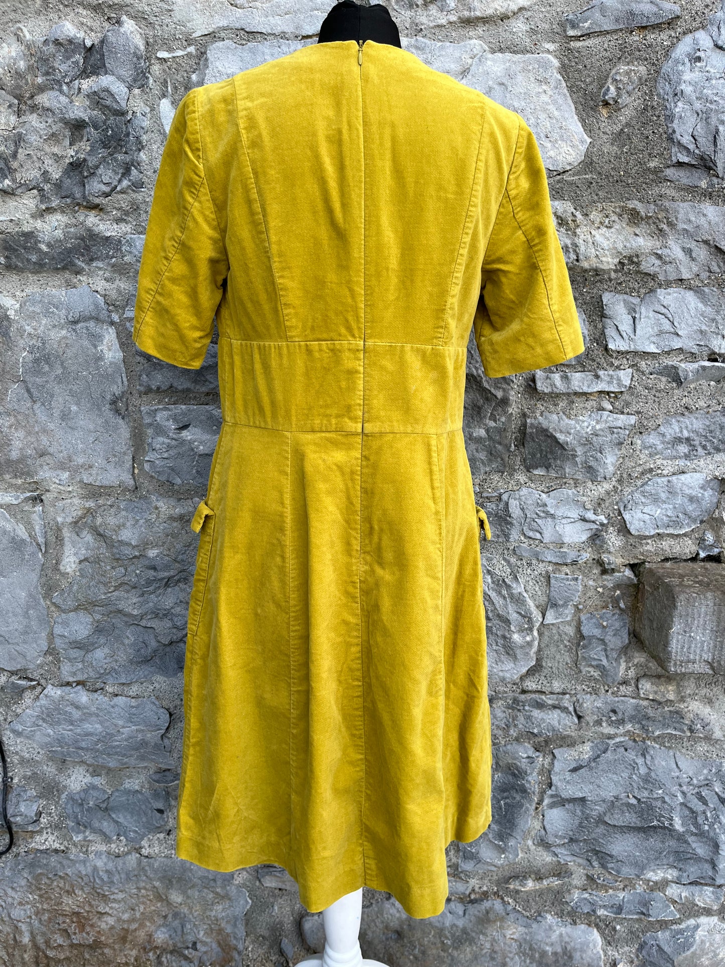 Mustard velour dress uk 10-12