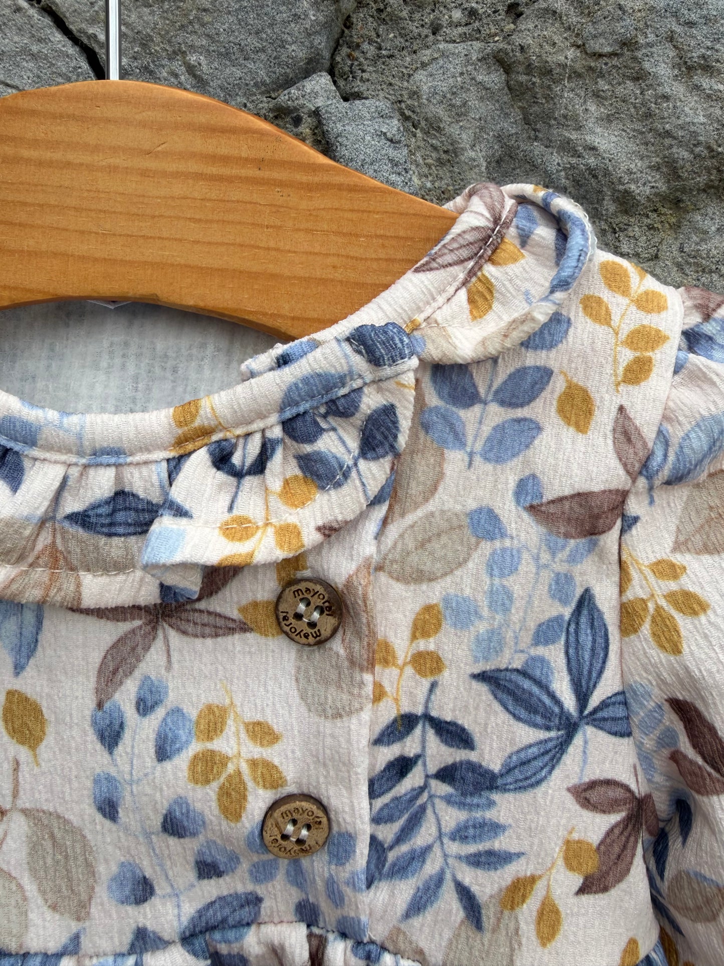 Blue&brown dress  3-6m (62-68cm)