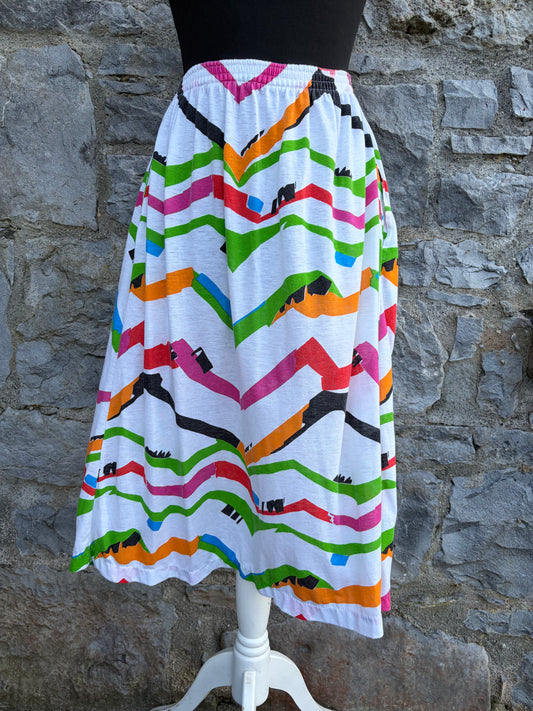80s colourful chevron skirt uk 6-8