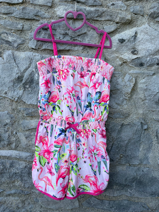 Tropical flowers jumpsuit  11y (146cm)