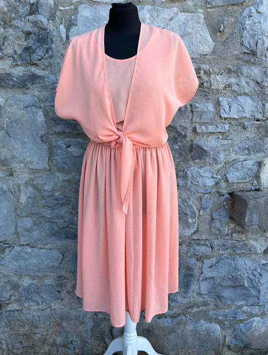 70s peach top&skirt uk 8