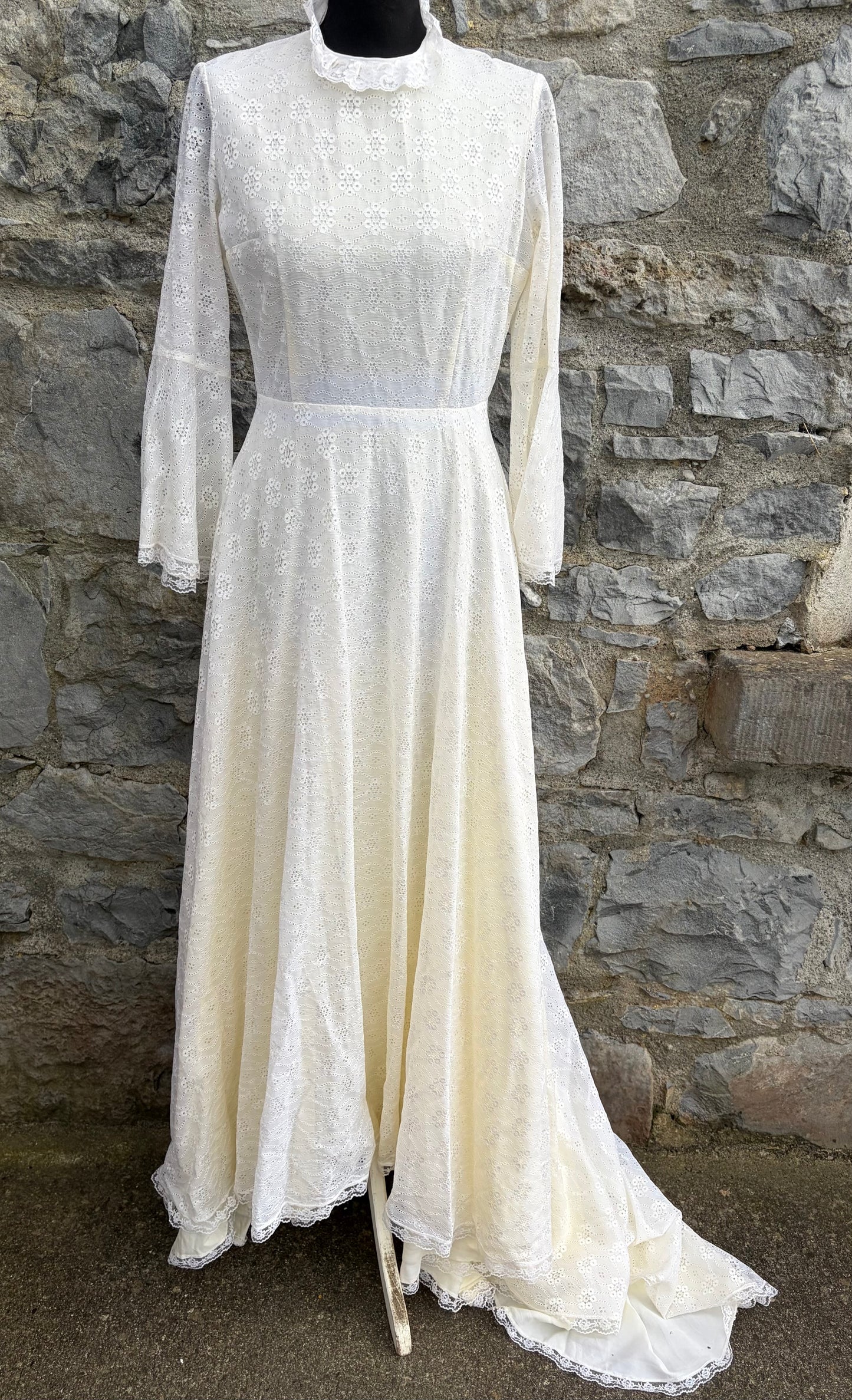 80s ivory wedding dress uk 8-10