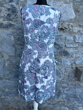 Load image into Gallery viewer, Paisley white dress uk 10
