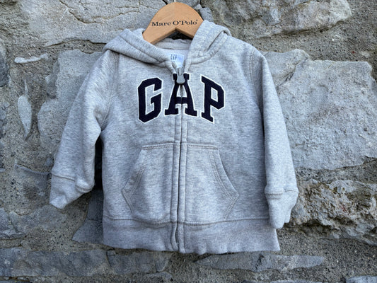 Grey logo hoodie 6-9m (68-74cm)