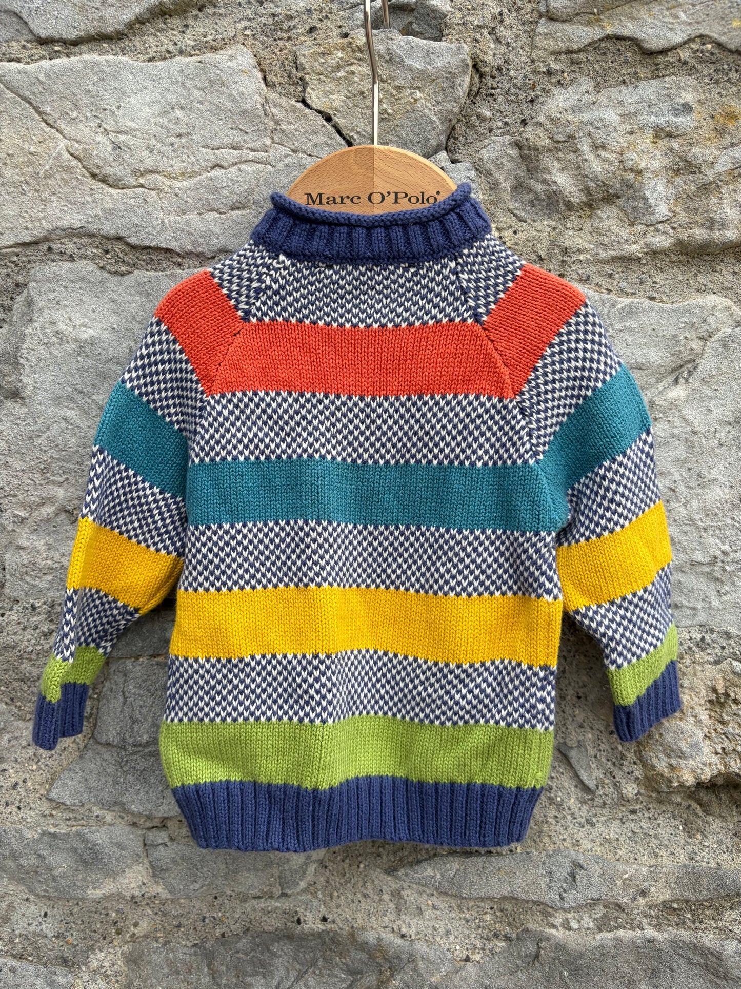 Colourful panels high neck jumper  0-3m (56-62cm)