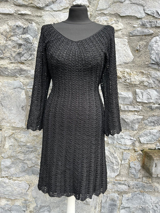 Black crochet dress uk 8