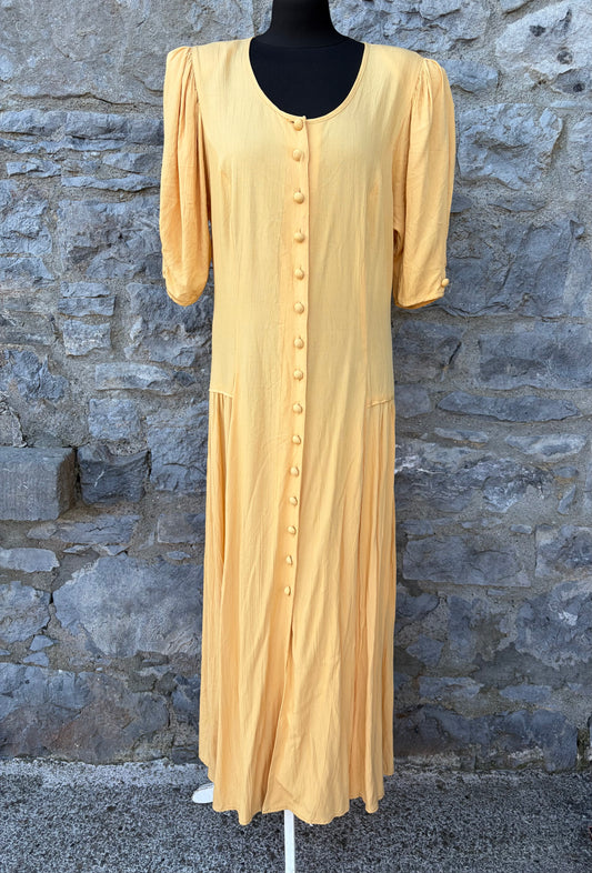 80s yellow dress uk 12