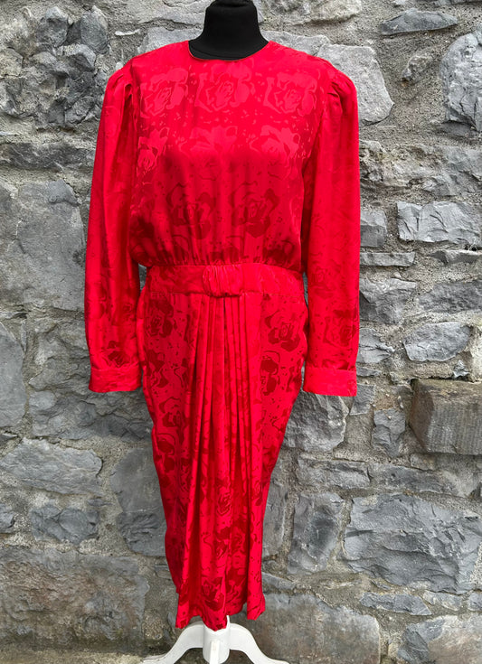 80s red dress uk 12