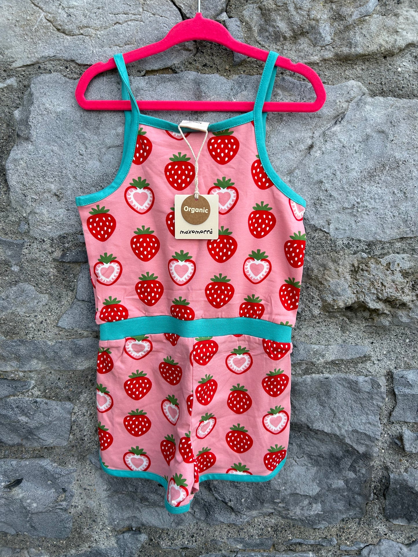 Strawberries pink jumpsuit   3-4y (98-104cm)