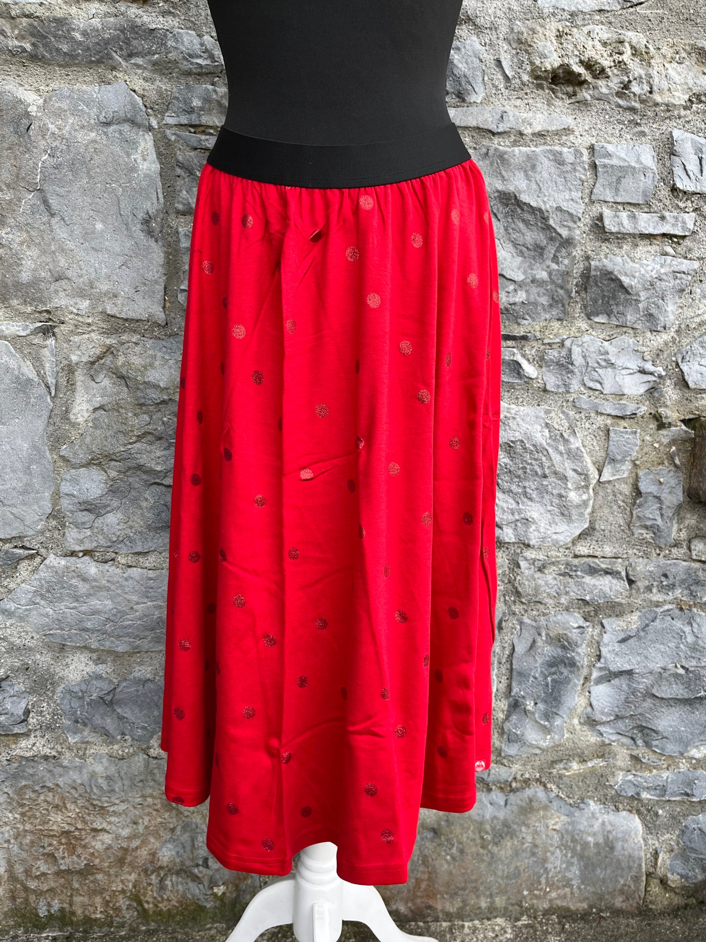 Red glitter spots skirt uk 10-12