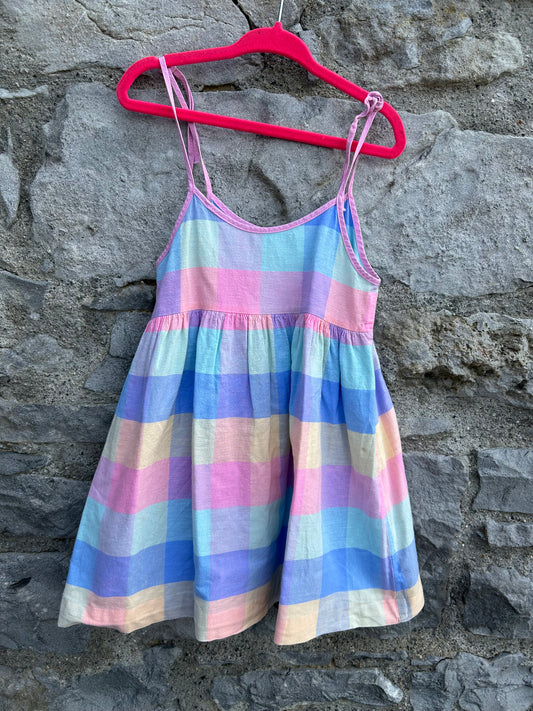 Colourful check summer dress 2y (92cm)