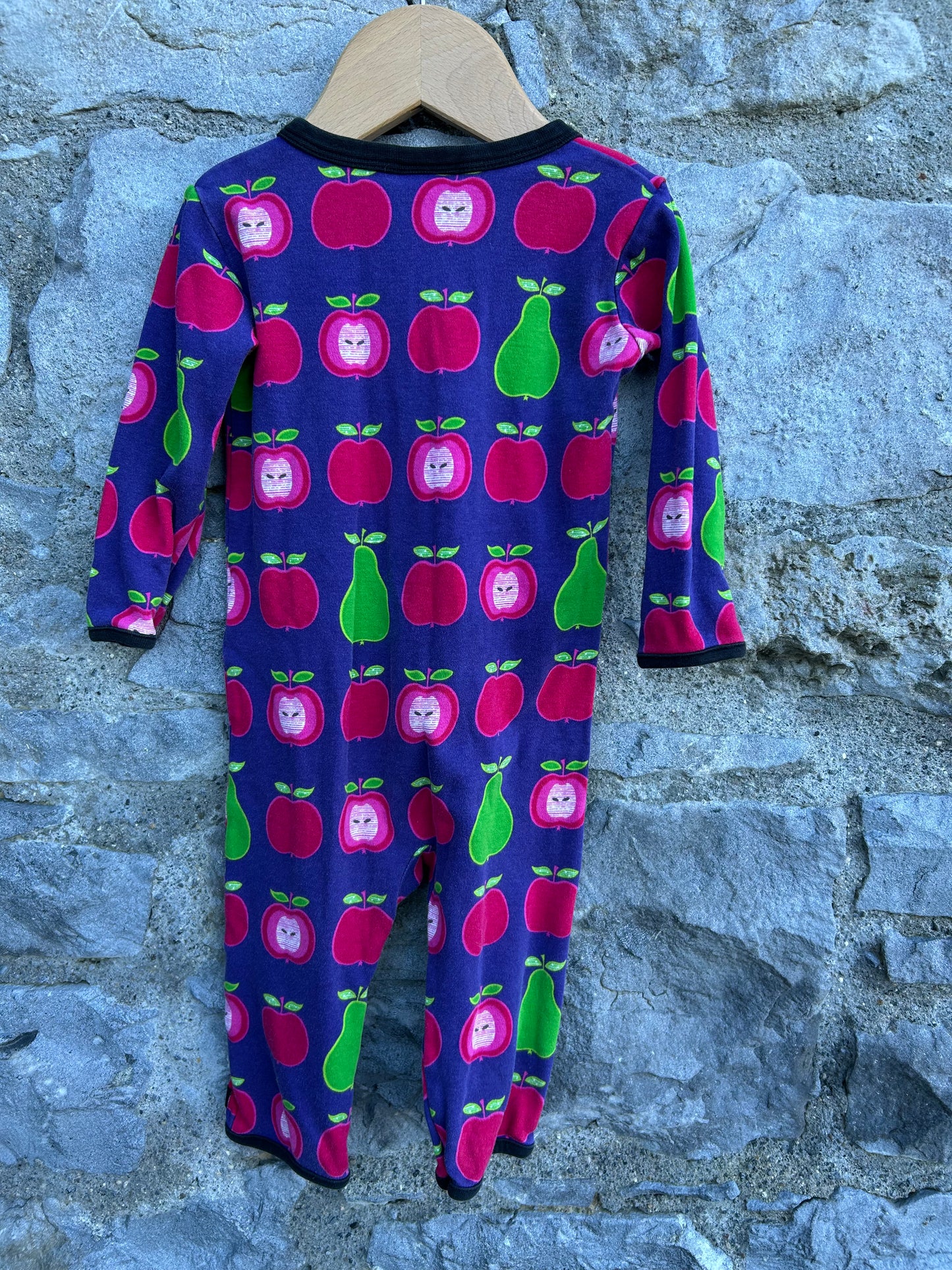 Apples&pears purple onesie 9m (74cm)