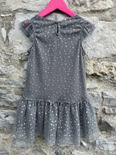Load image into Gallery viewer, Grey glitter dots dress  6-7y (116-122cm)

