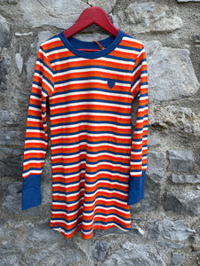 True blue stripy school dress  6y (116cm)