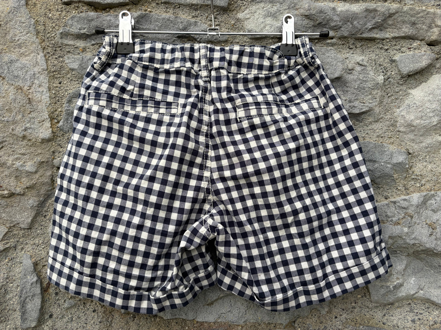 Black&white gingham shorts  11-12y (146-152cm)