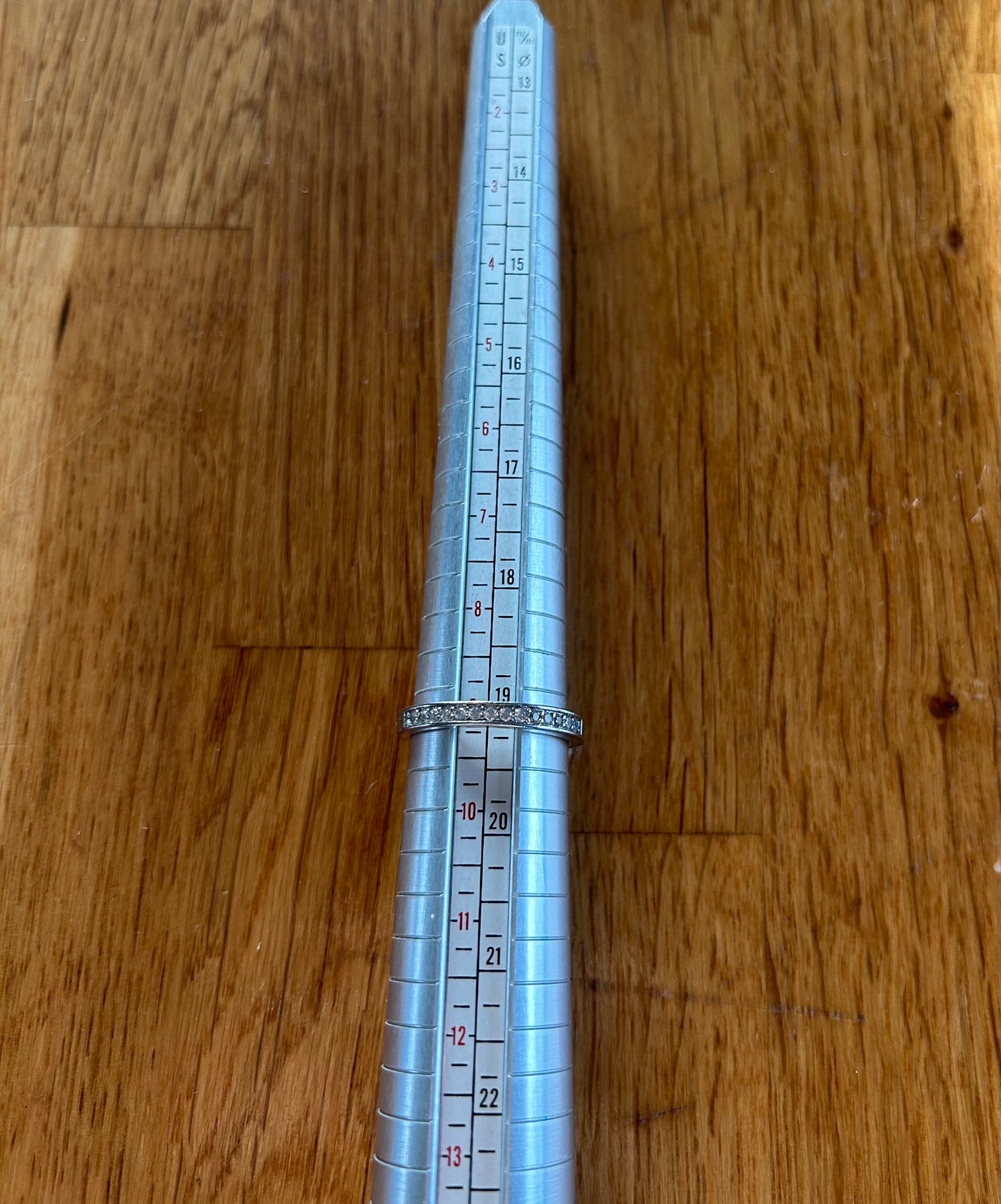 Tiny zircon silver ring