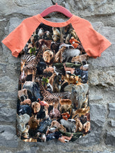 Load image into Gallery viewer, Wild animals raglan tunic  3-4y (98-104cm)
