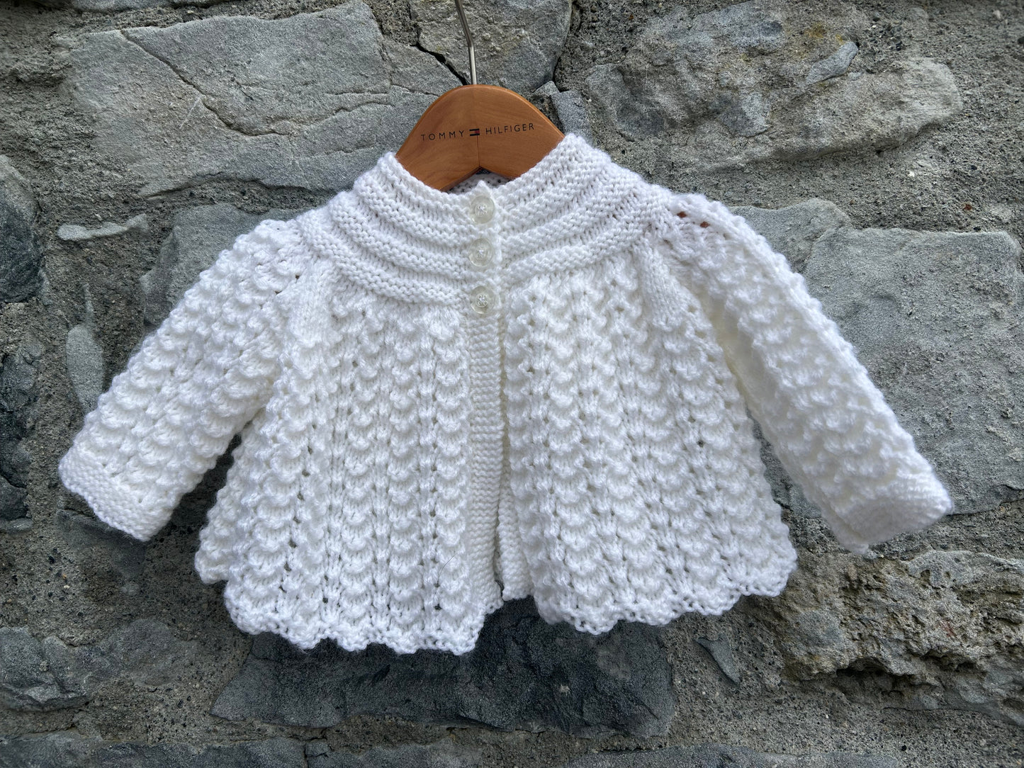 White cardigan  0-3m (50-62cm)