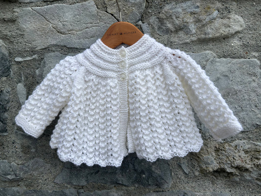 White cardigan  0-3m (50-62cm)