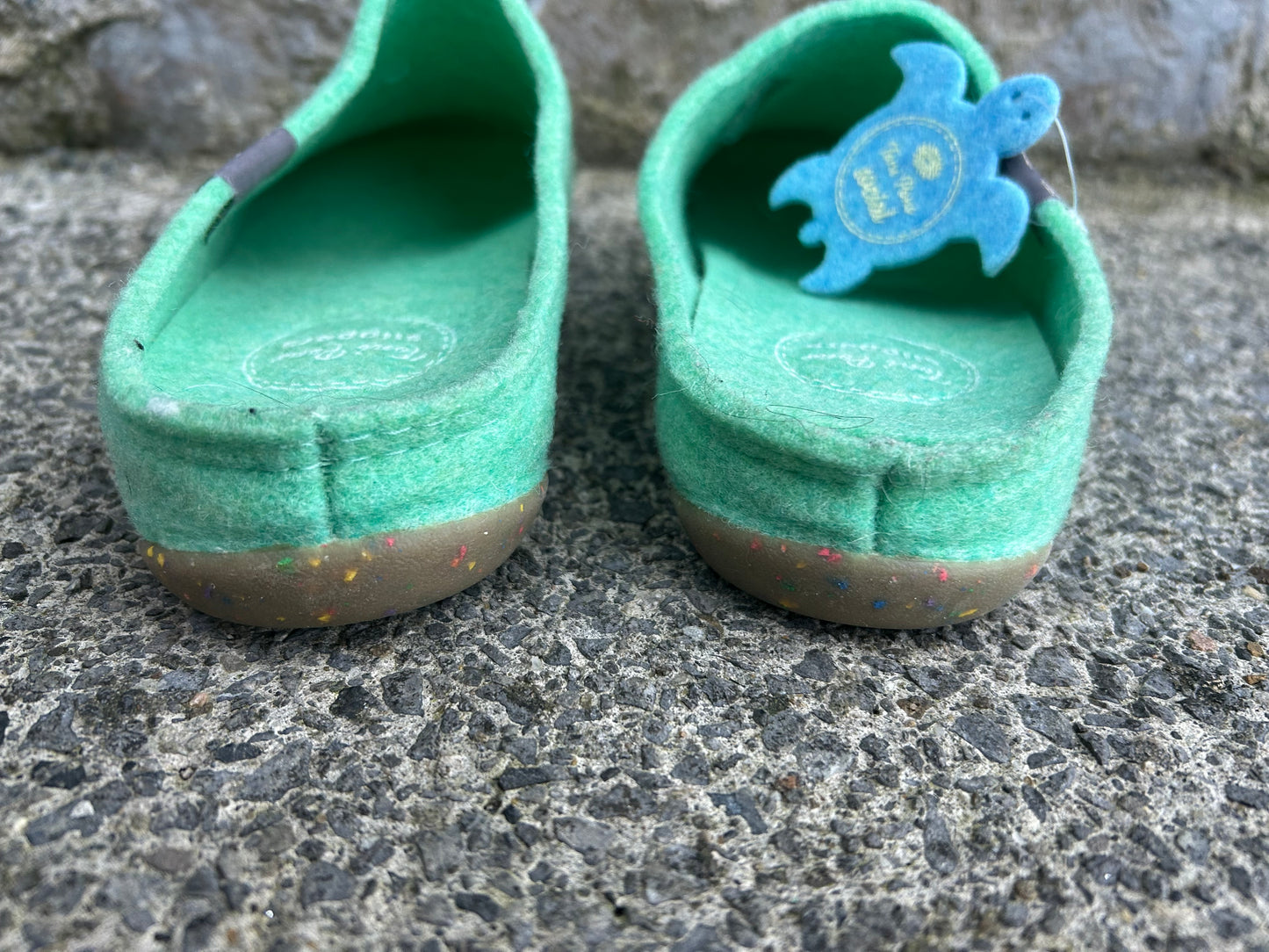 Green slippers  uk 5 (eu 38)