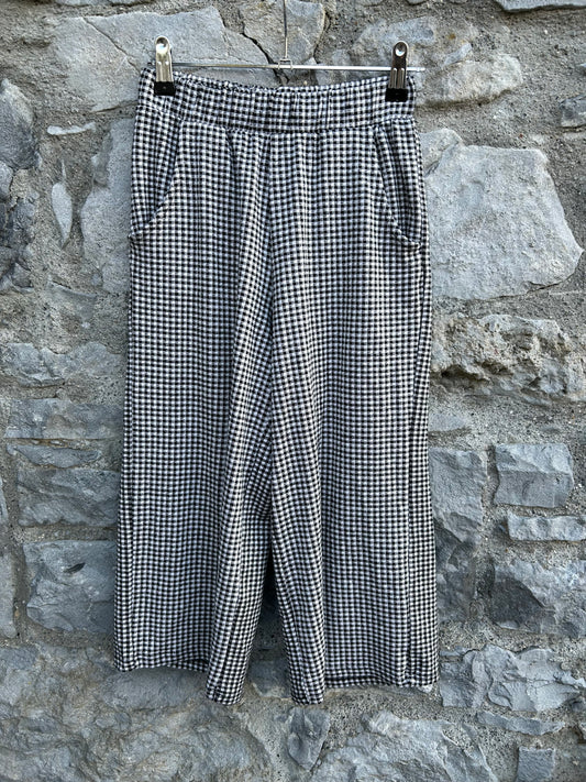 Black&white gingham culottes  11-12y (146-152cm)