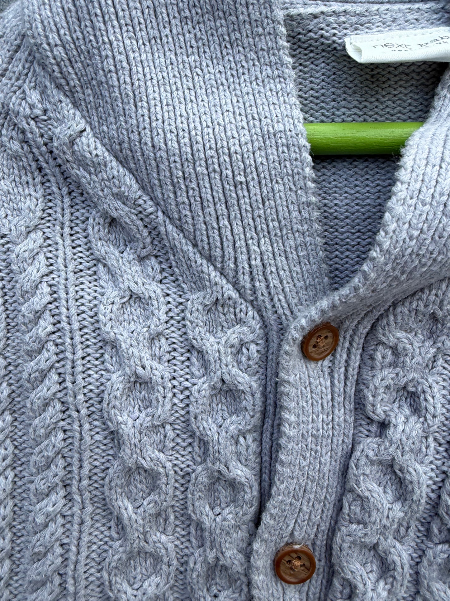 Grey cable knit cardigan  18-24m (86-92cm)