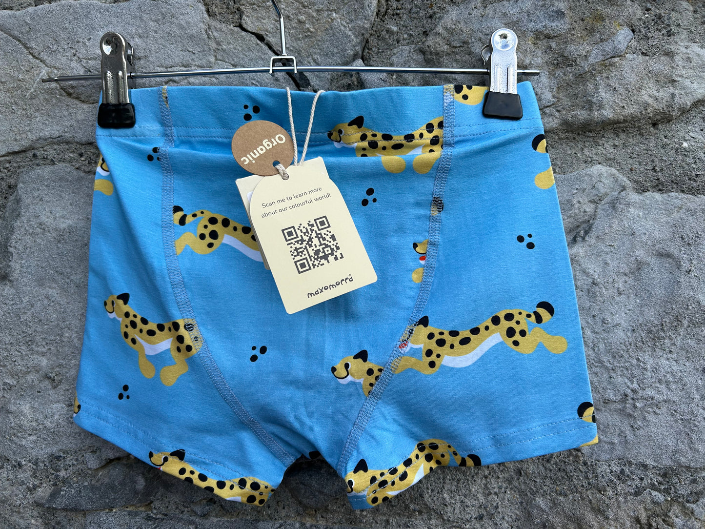 Cheetah blue boxers  5-6y (110-116cm)