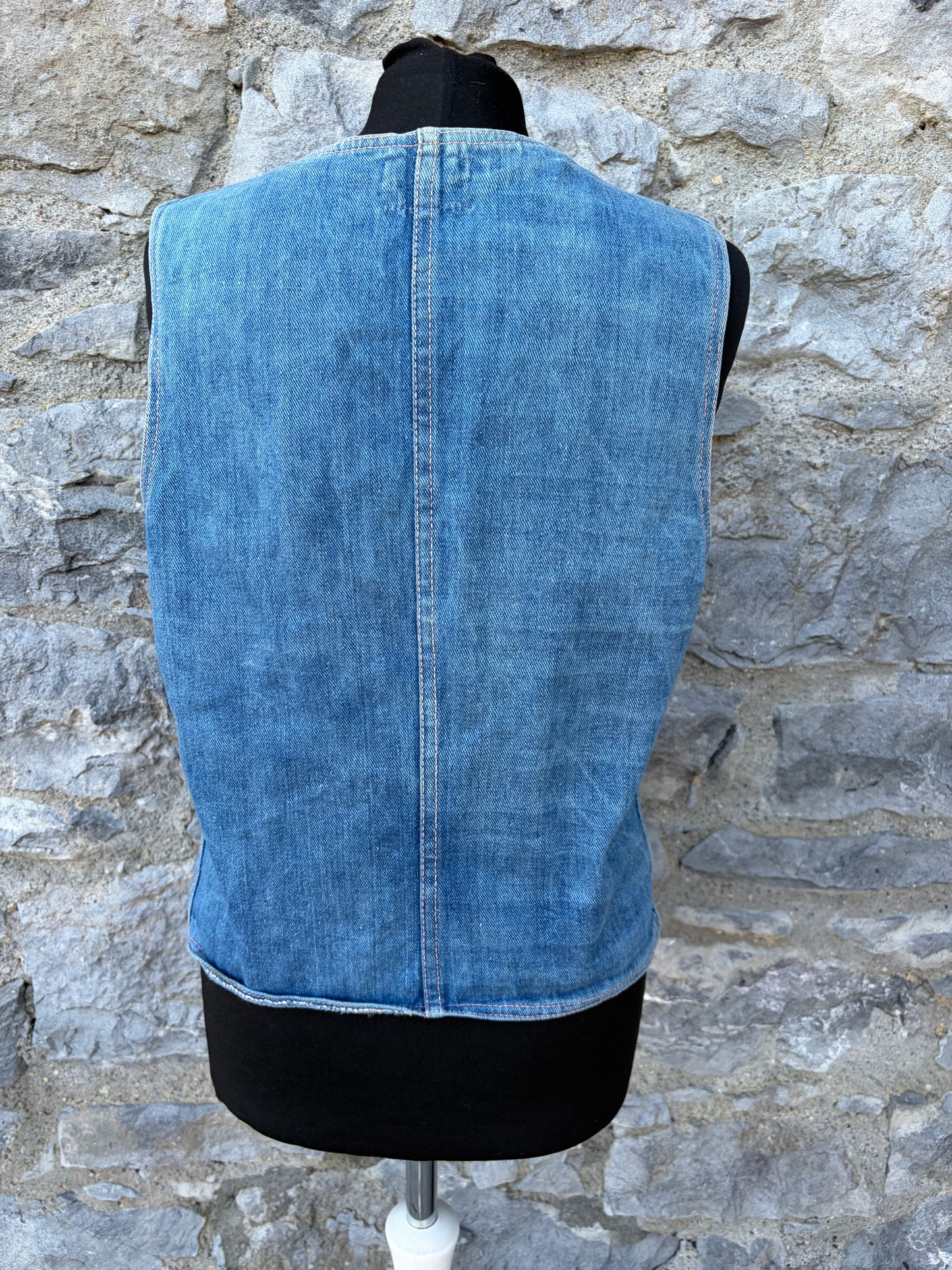 80s denim waistcoat uk 10-12