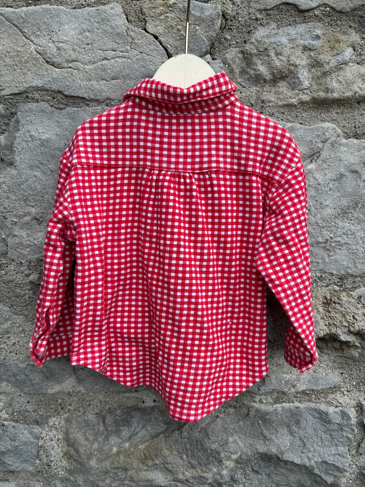 Red check shirt 12m (80cm)
