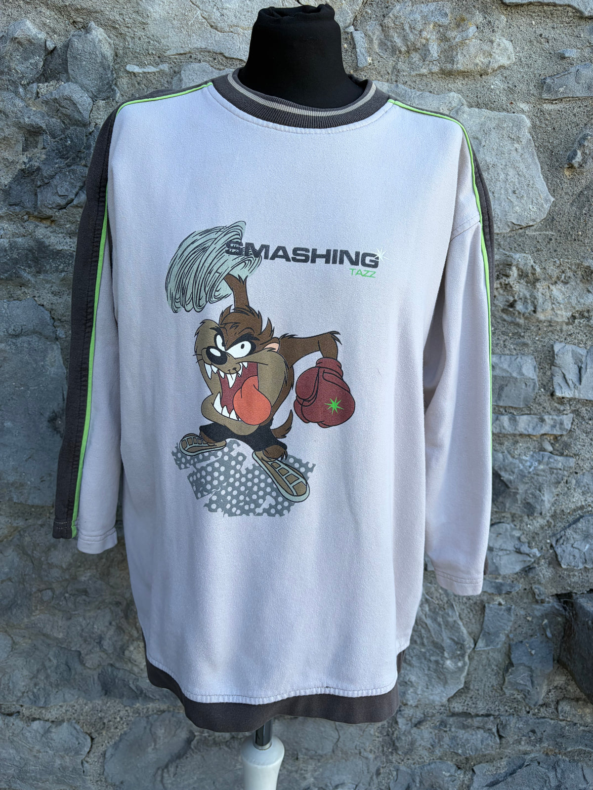 90s Taz beige sweatshirt 13-14y (158cm-164cm)