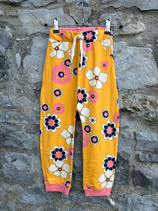 Lucca yellow floral pants  5y (110cm)