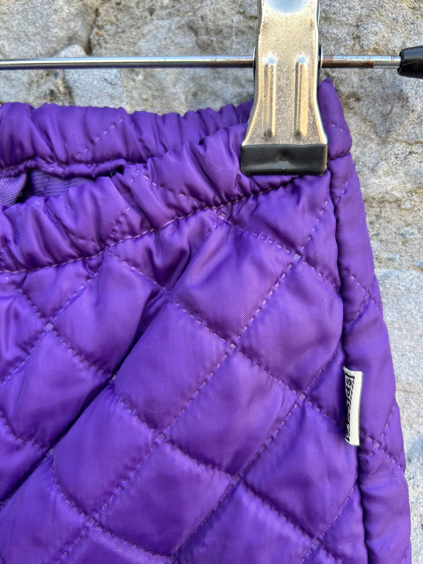 Purple quilted thermal pants  12m (80cm)