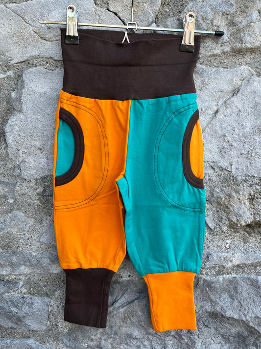 Block lagoon rib pants  9-12m (74-80cm)