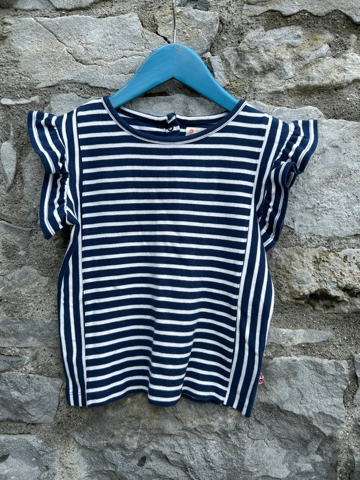Navy&white stripy top  5-6y (110-116cm)