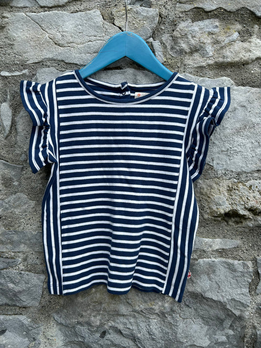 Navy&white stripy top  5-6y (110-116cm)