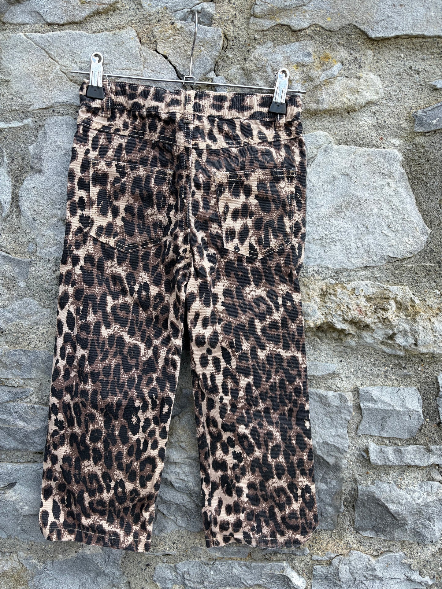 Animal print brown jeans 4-5y (104-110cm)