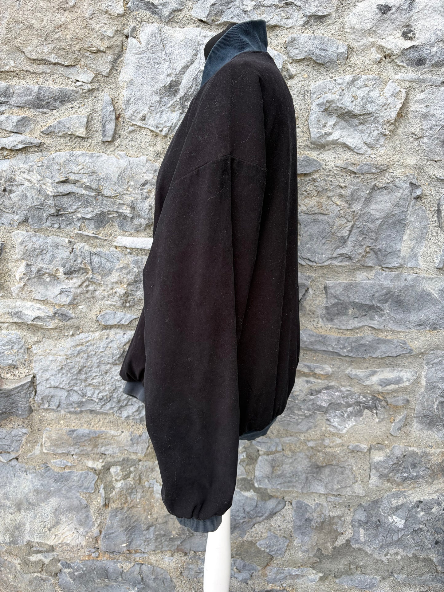 90s black bomber jacket Medium