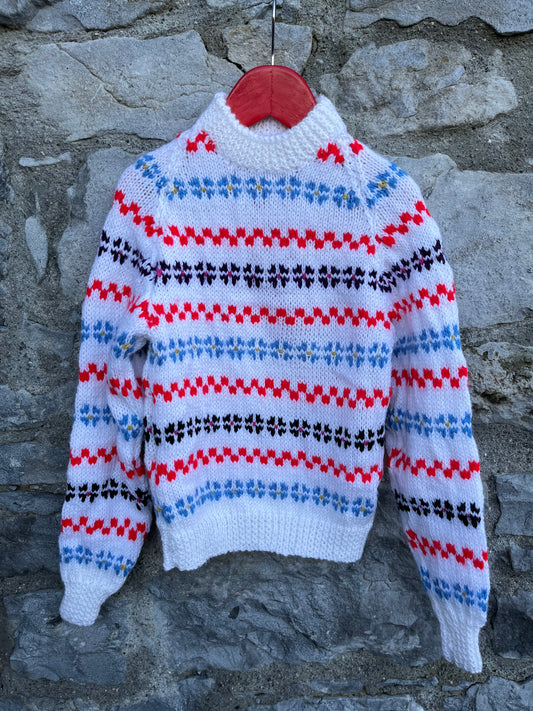 White stripy jumper 5-6y (110-116cm)