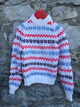 Load image into Gallery viewer, White stripy jumper 5-6y (110-116cm)

