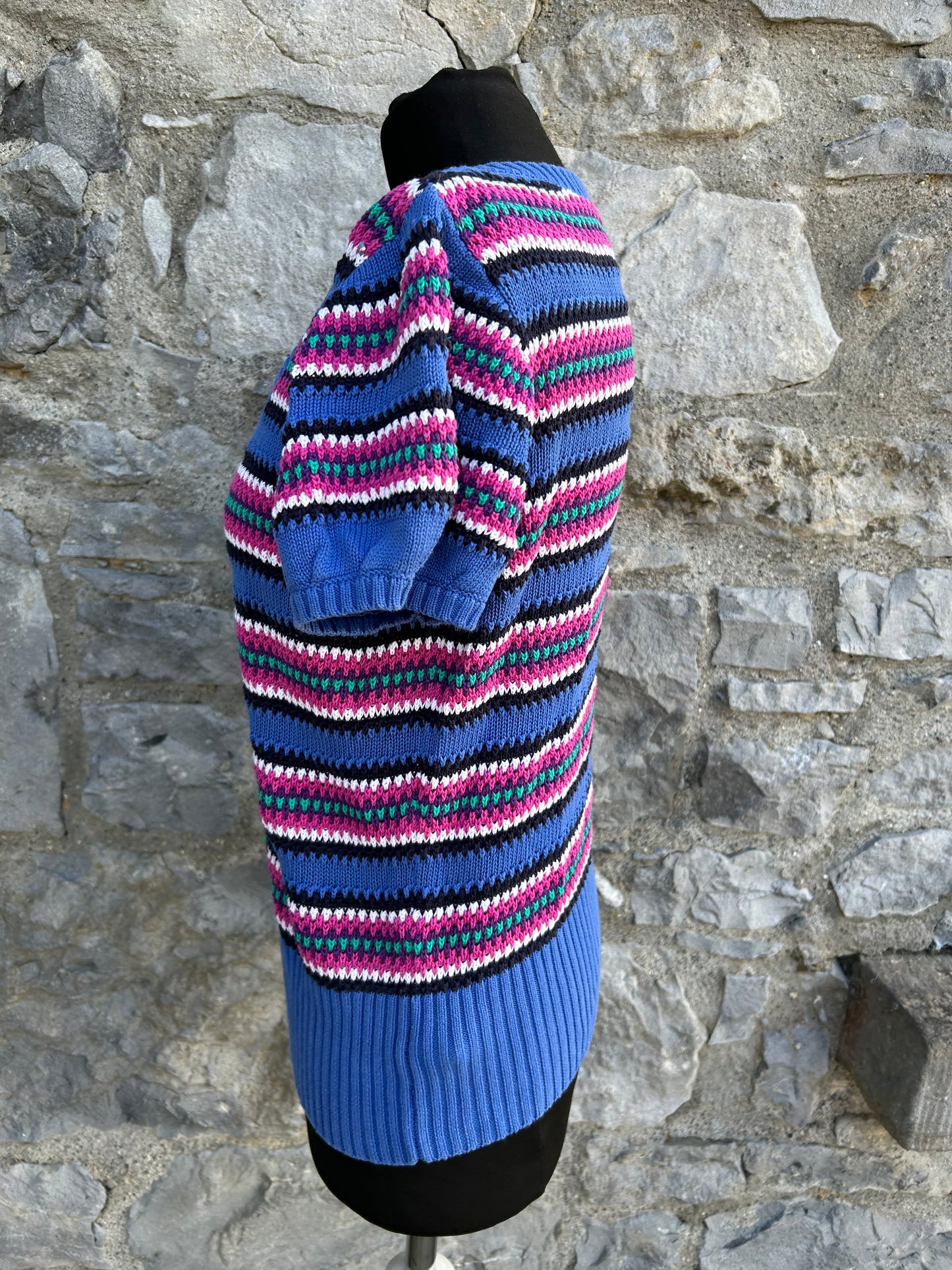 Pink&blue stripy cardigan uk 12