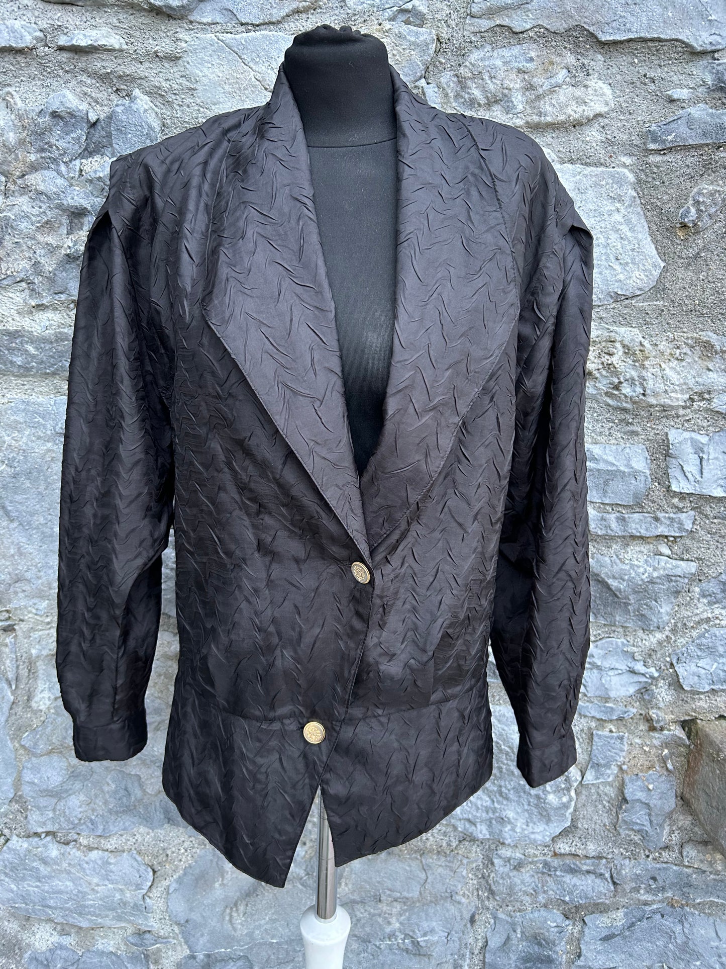 80s black jacket uk 12