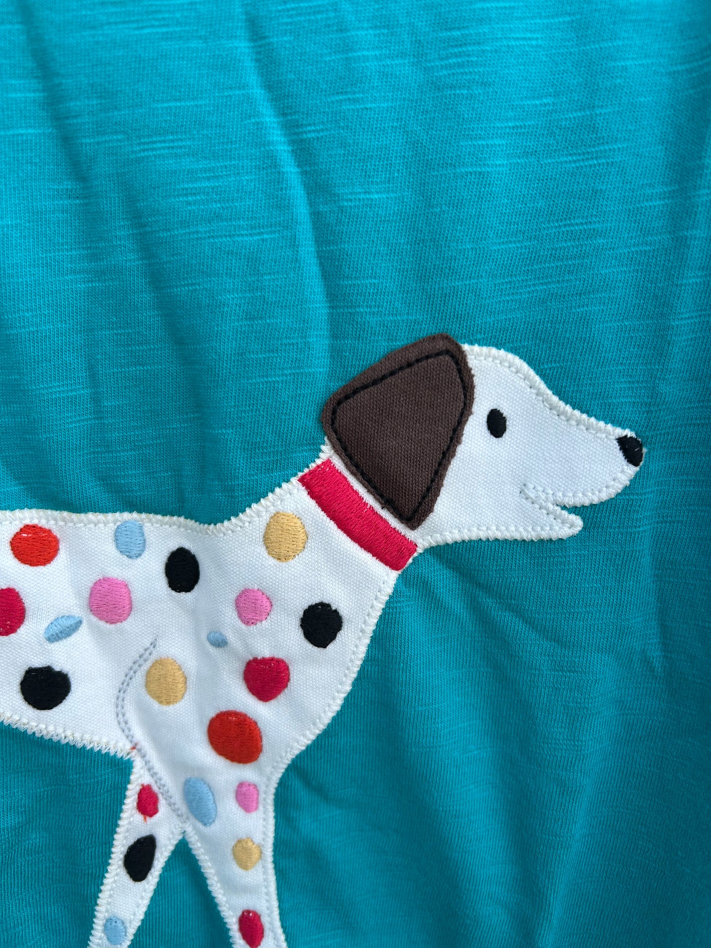 Colourful Dalmatian blue T-shirt  4-5y (104-110cm)