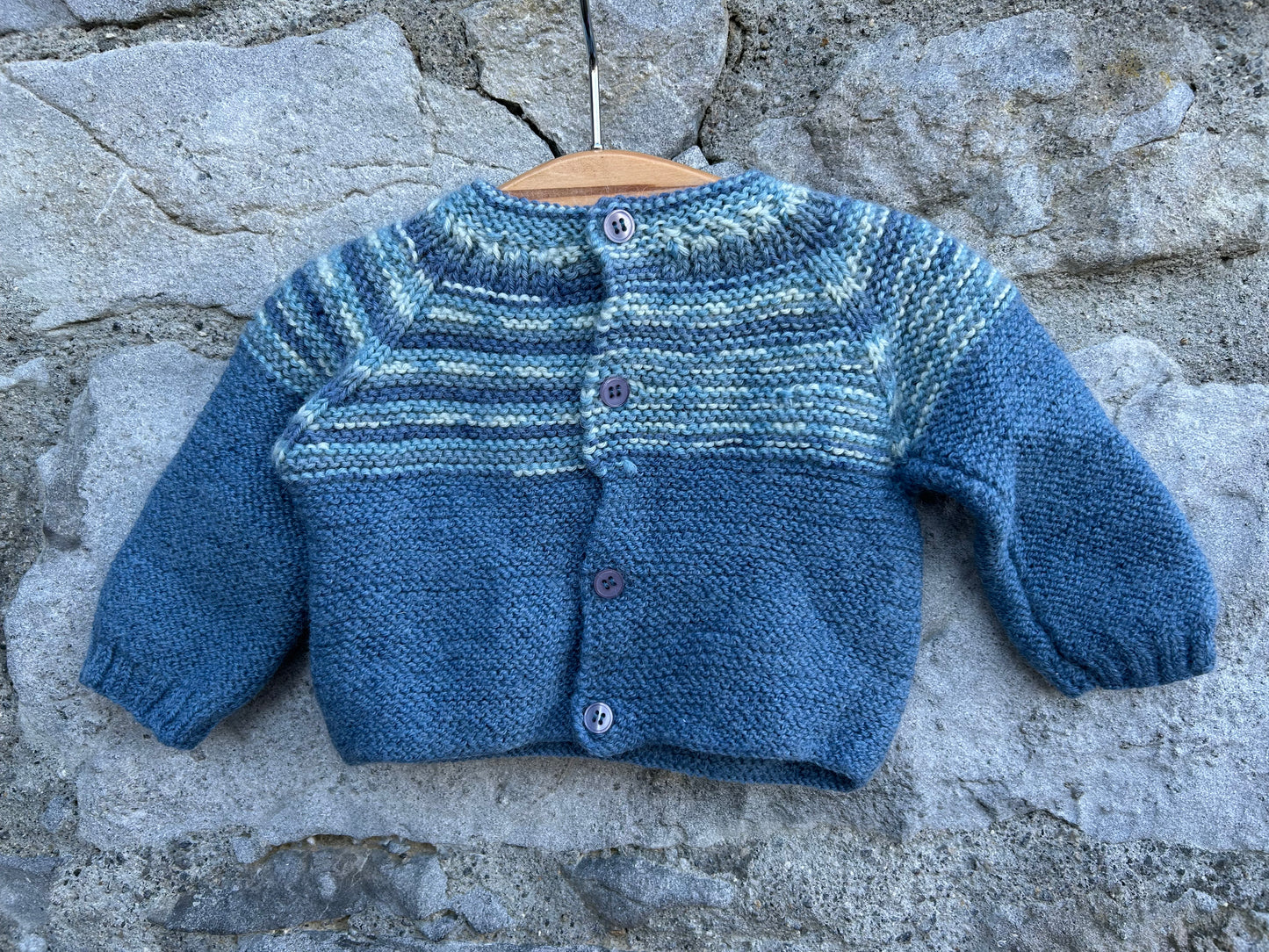 Petrol melange cardigan 0-1m (50-56cm)