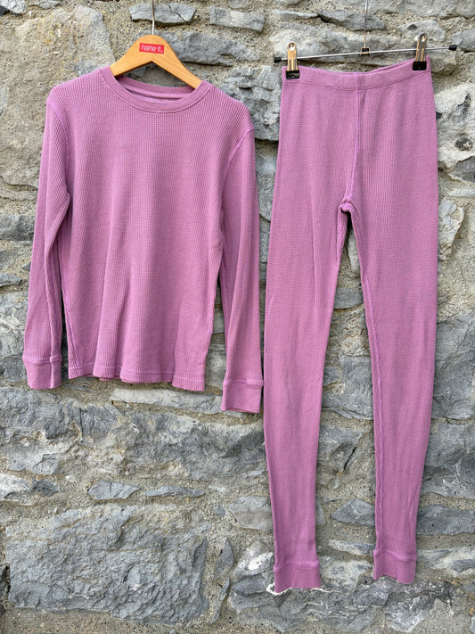 Purple waffle pjs  8-10y (128-140cm)