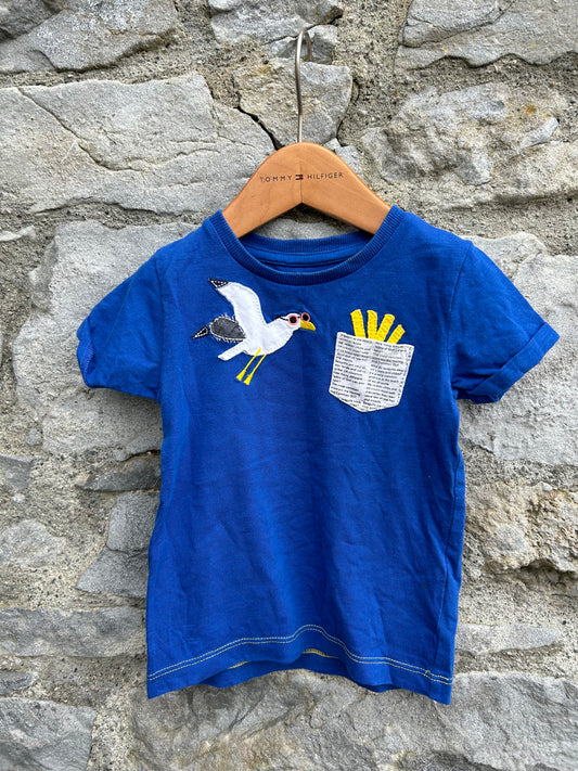 Sea gull blue T-shirt  9-12m (74-80cm)