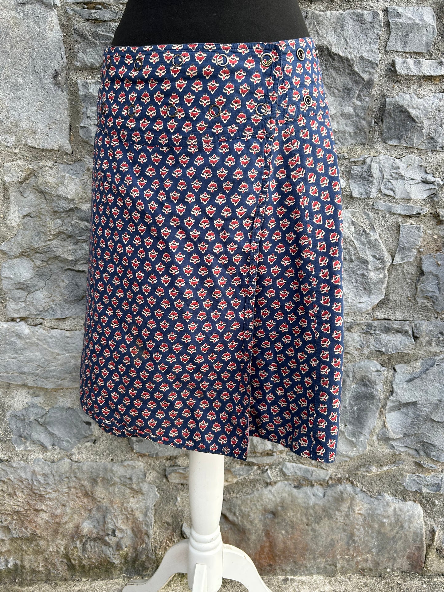 Brown Floral reversible skirt uk 10-14