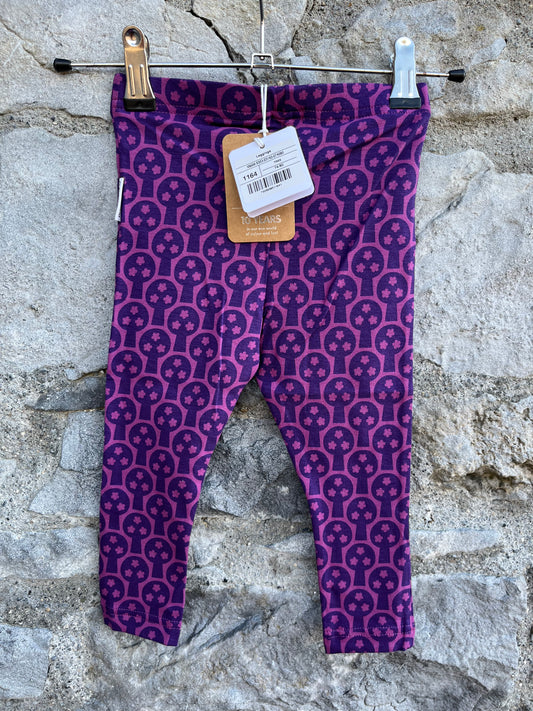 Purple trees leggings  9-12m (74-80cm)