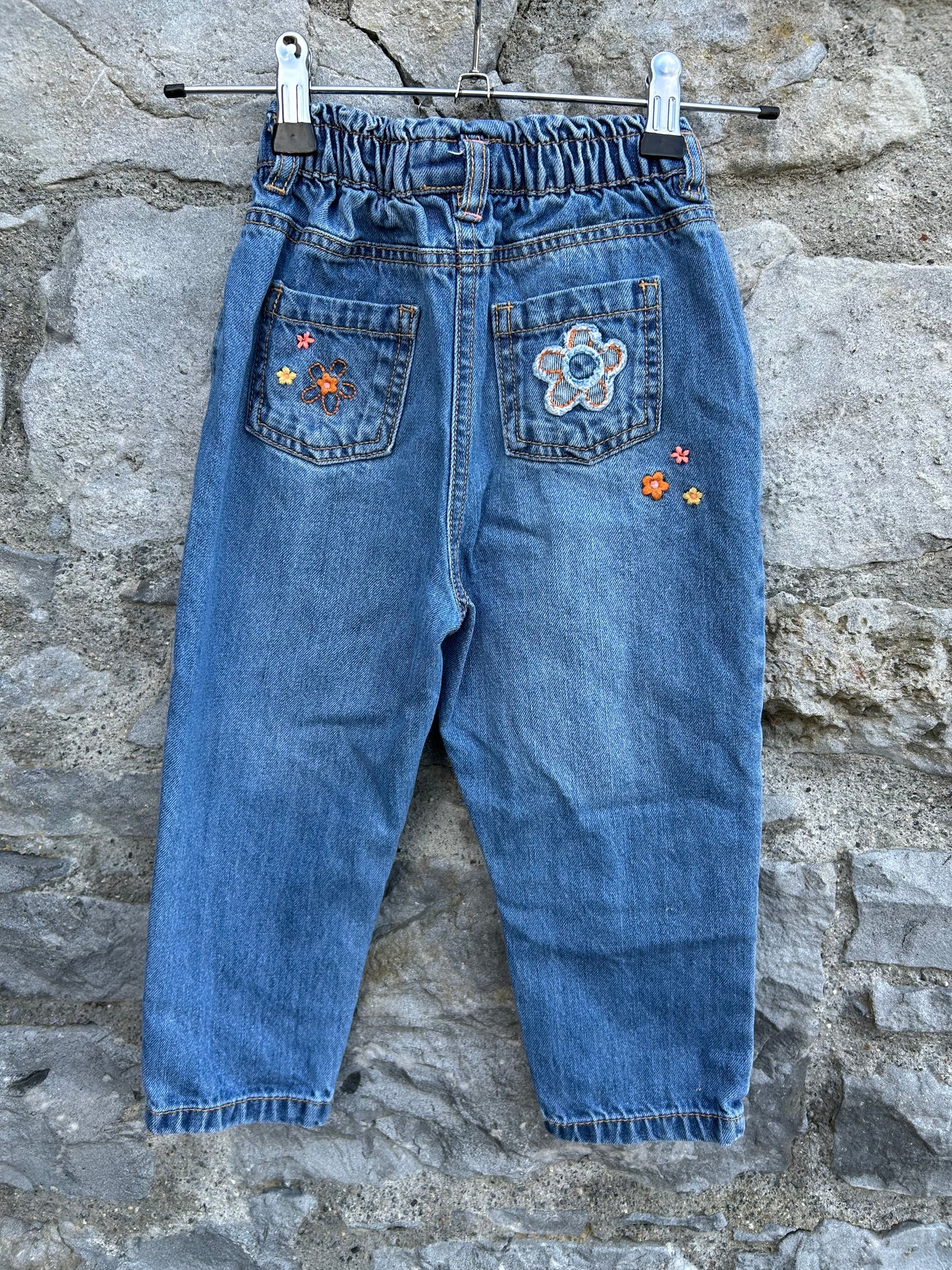 Embroidered baggy jeans  2-3y (92-98cm)
