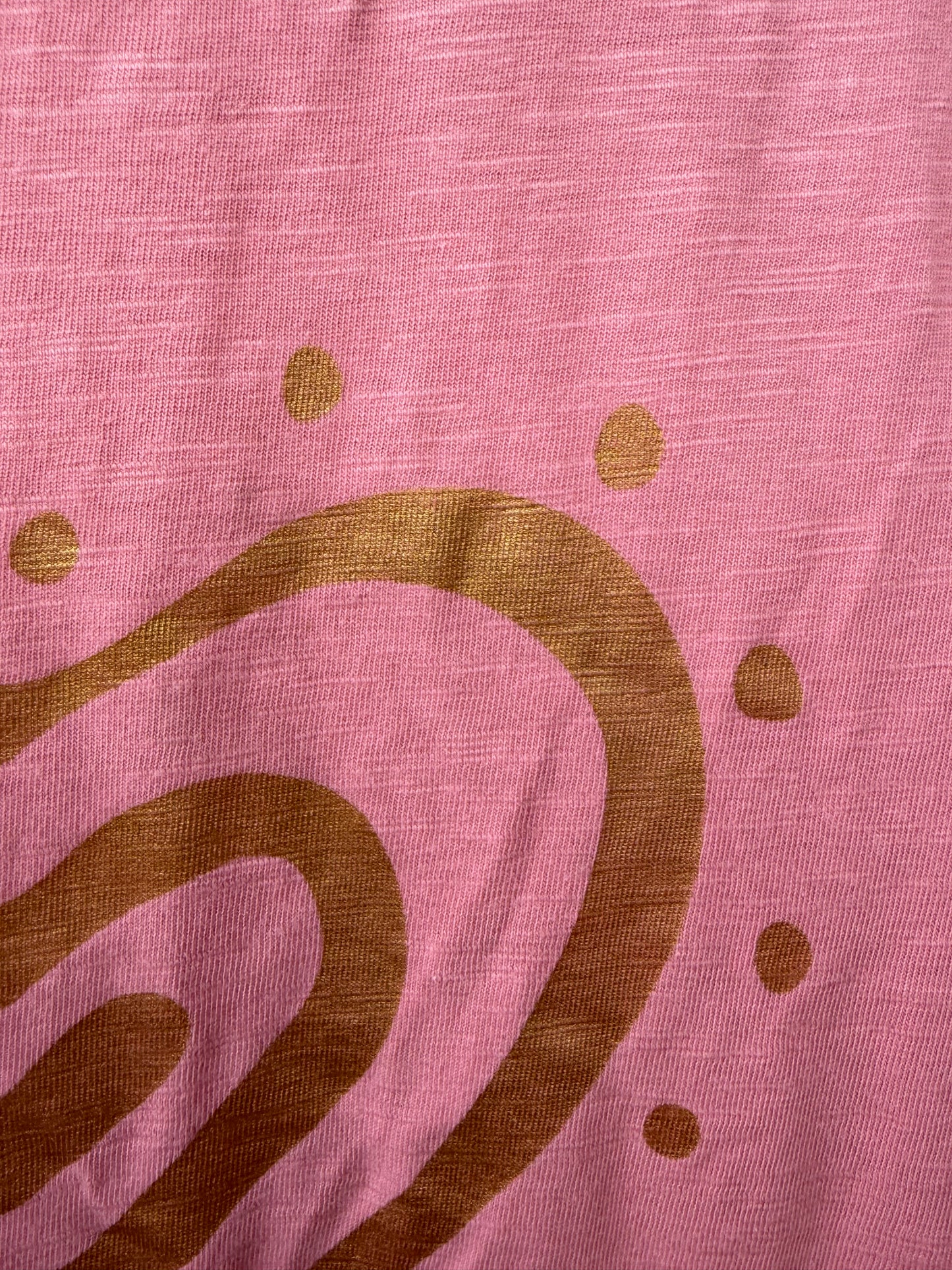 Spiral heart pink T-shirt  7-8y (122-128cm)